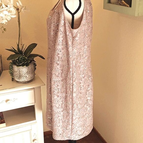 Alex Evenings Women's Taupe Evening Dress With Duster - Picture 10 of 15